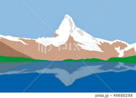 スイスアルプスのイラスト素材