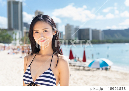 ワイキキビーチの写真素材