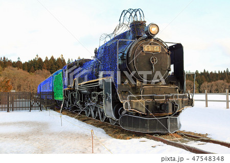 蒸気機関車 ｓｌ ｄ51 小岩井農場の写真素材