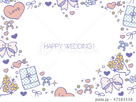 ウエディングカードのイラスト素材