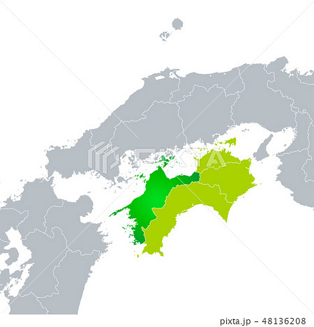 四国地図のイラスト素材集 ピクスタ