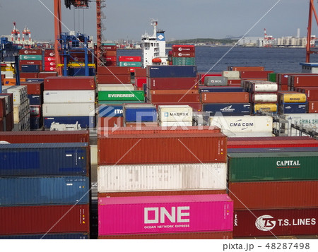 東京国際コンテナターミナルの写真素材