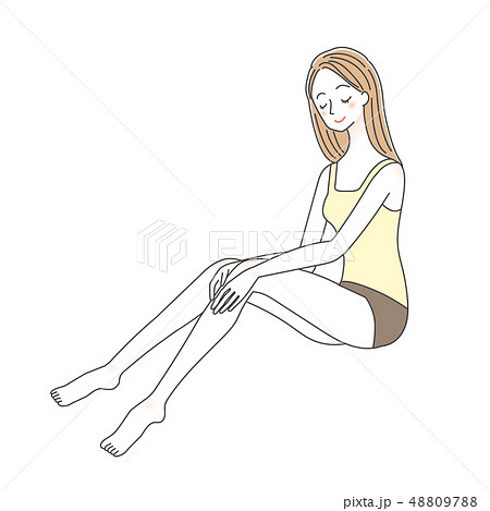 リンパマッサージ 全身のイラスト素材