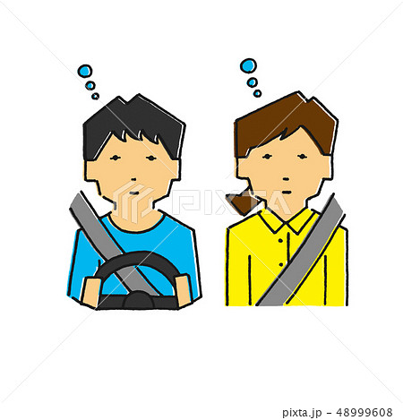 居眠り運転のイラスト素材