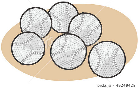 軟式ボールの写真素材