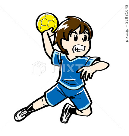 スポーツ 選手 ハンドボール ボールのイラスト素材