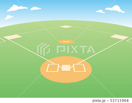 野球 高校野球 グラウンド 土のイラスト素材
