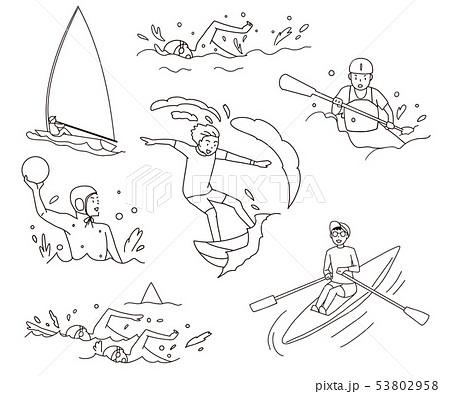 遠泳のイラスト素材