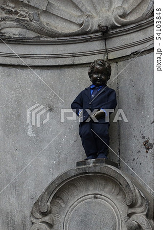 ベルギー ブリュッセル 小僧 しょんべんの写真素材