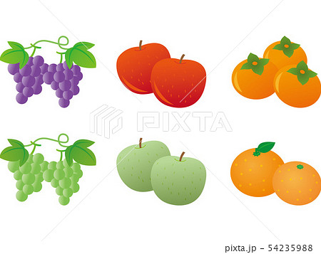 秋の果物のイラスト素材