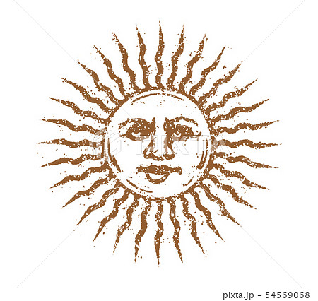 ベクター 太陽 顔 寓話のイラスト素材