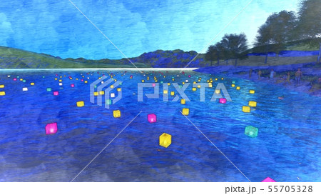 湖 女 美しい 綺麗のイラスト素材