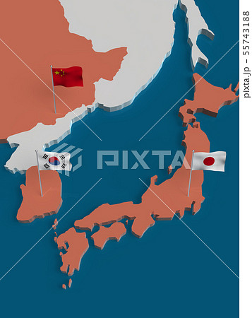 韓國南韓韓式地圖插圖素材