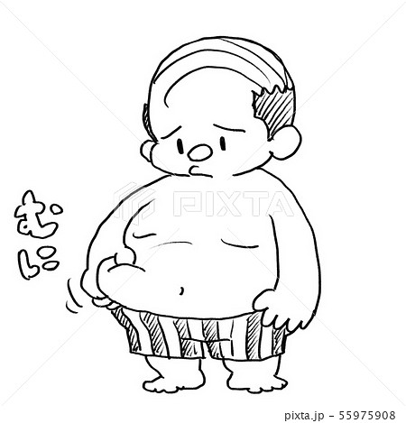 ハゲ頭ハゲオヤジのイラスト素材