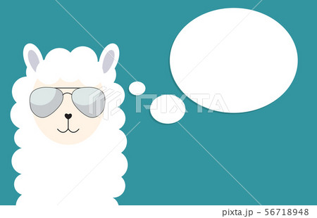 ラマ 動物 かわいい 可愛いのイラスト素材