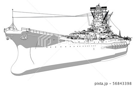 戦艦のイラスト素材