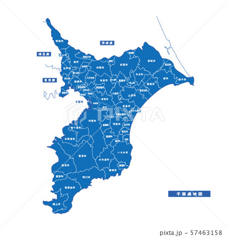 千葉県地図のイラスト素材