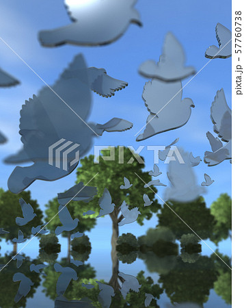 飛び立つ 鳥のイラスト素材