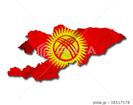 キルギス国旗の写真素材