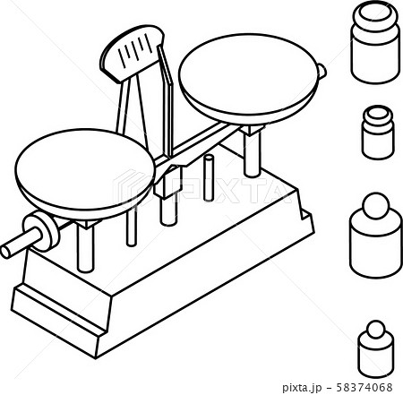 上皿天秤のイラスト素材