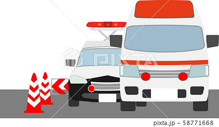パトロールカーのイラスト素材