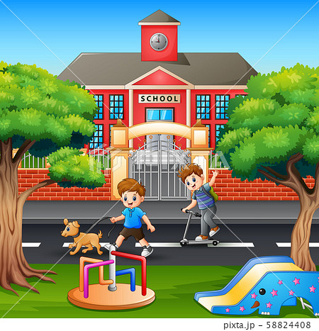 校庭のイラスト素材