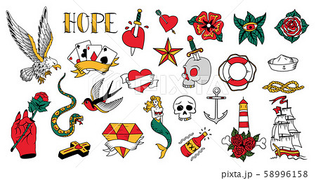 Tattoo タトゥーのイラスト素材