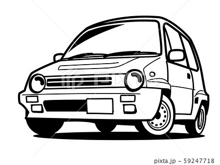 塗り絵 乗り物 車両 車の写真素材