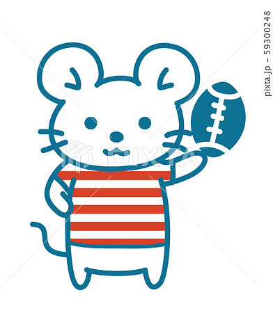 ベクター ラグビー ラグビーボール かわいいのイラスト素材