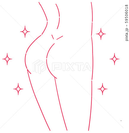 ヒップ お尻 体型 ヒップアップの写真素材