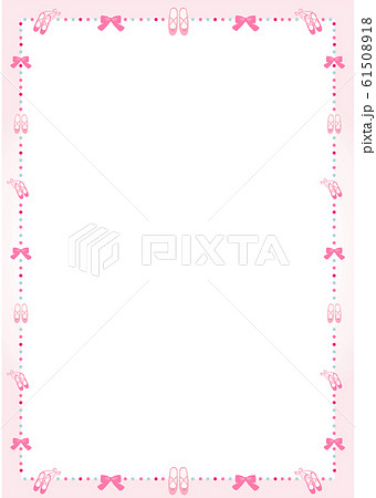 フレーム 枠 バレリーナ バレエのイラスト素材