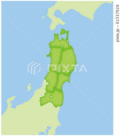 東北地方のイラスト素材