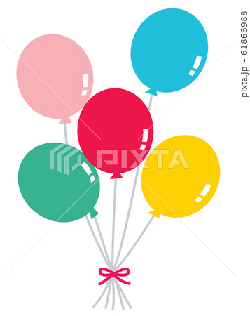 風船 たくさん バルーン イベントのイラスト素材