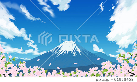 富士山のイラスト素材集 Pixta ピクスタ