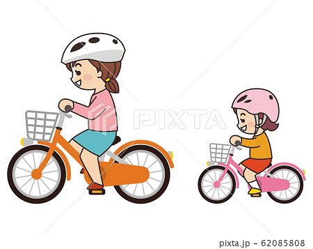 自転車 ヘルメット 子供 乗るのイラスト素材