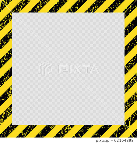 フレーム 枠 立入禁止 危険地帯のイラスト素材