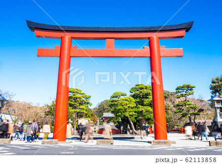 鎌倉八幡宮の写真素材