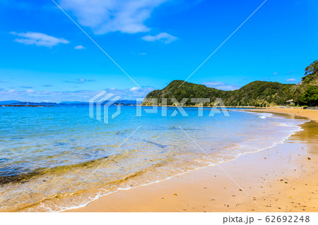 海 白浜 白浜海水浴場 佐世保の写真素材