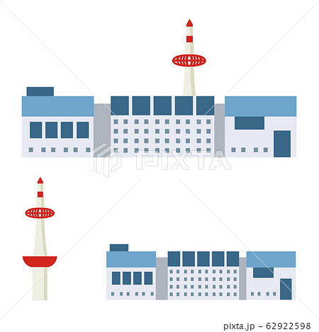 駅ビルのイラスト素材