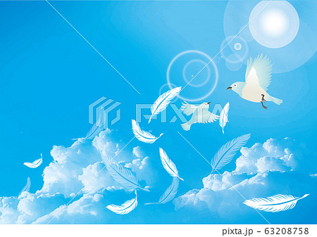 日光 空 青空 鳥のイラスト素材 - PIXTA