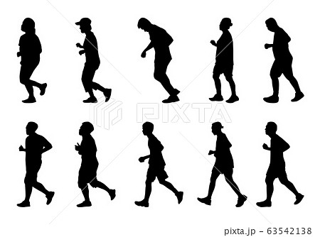 silhouette of running woman profilec simple black icon, vector e