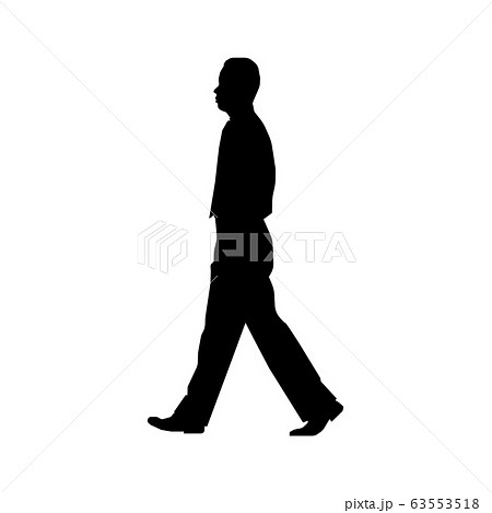 歩く 歩行者 人物 横向きのイラスト素材