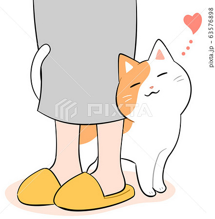 動物 猫 ペット 甘えるのイラスト素材