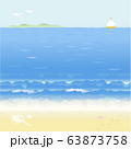 空 海 砂浜 縦型 背景のイラスト素材
