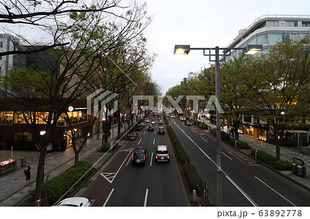 神宮前 原宿 歩道橋 風景の写真素材