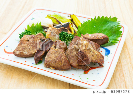 豚レバーの写真素材