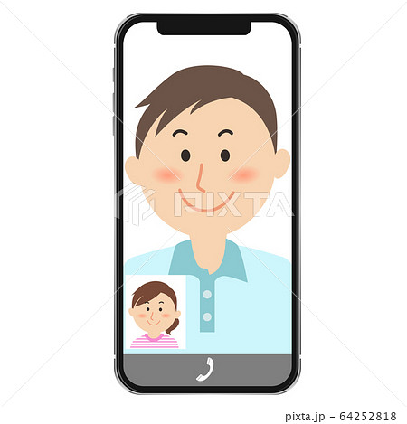 ビデオ通話のイラスト素材 ビデオ通話のイラスト素材