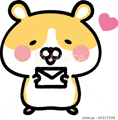 ハムスター 動物 ベクター 照れるのイラスト素材