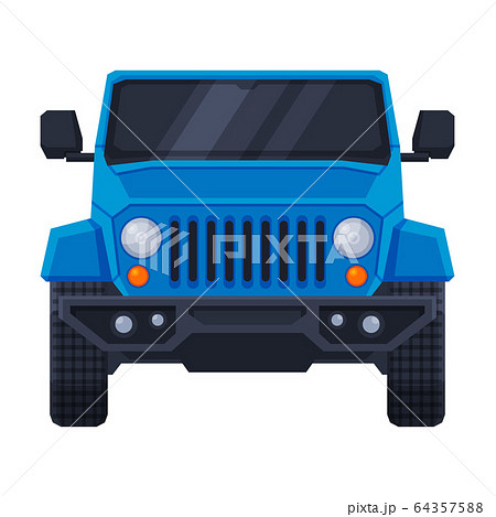 フロント ジープ 乗り物 トラックのイラスト素材