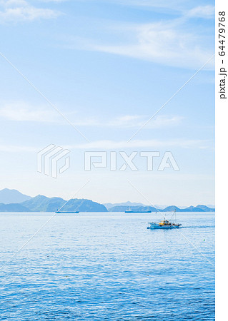 Y. Ohashi 海 山 街並み ボート 舟 風景画 Y. Ohashi 海 山